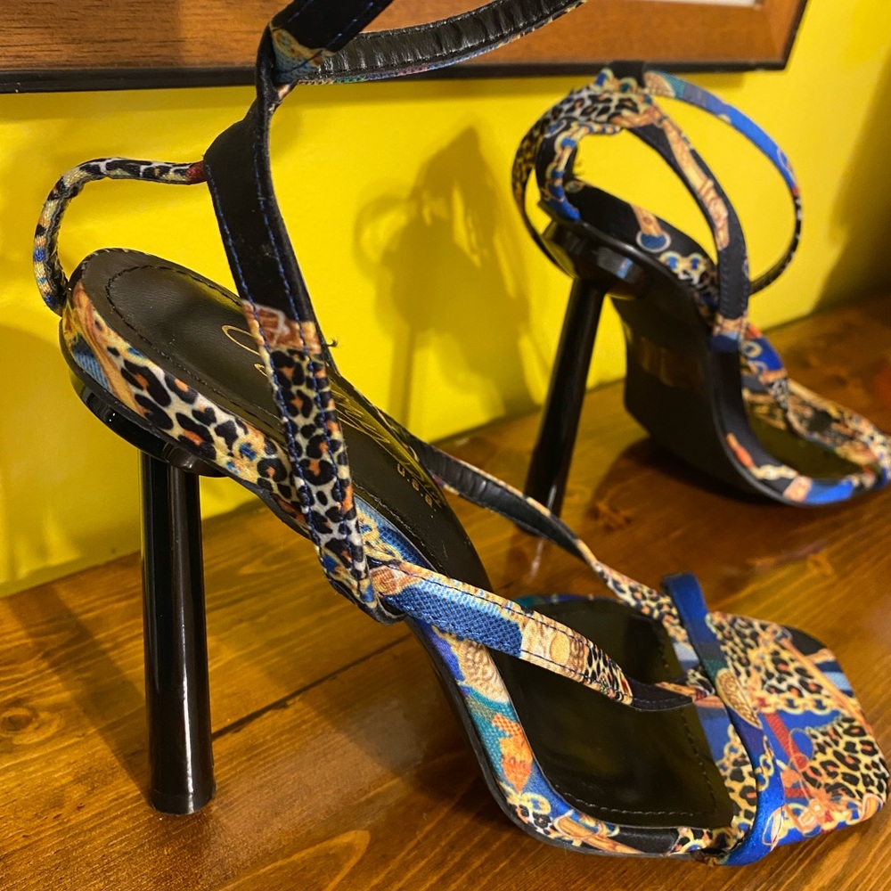 Cathy Din Colorful Strappy Heels 8